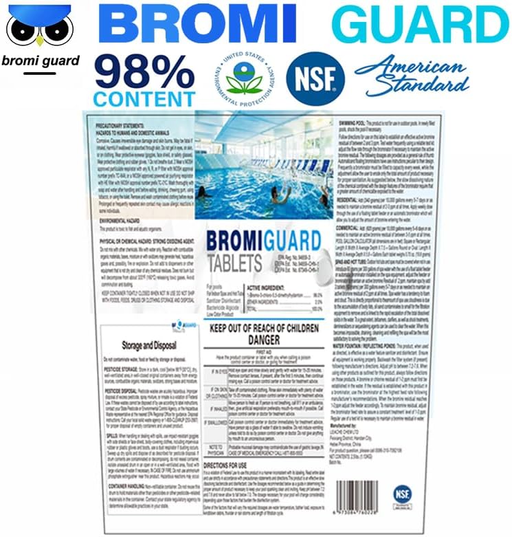 BROMIGUARD 1 Inch 2.5 Lbs Bromine Tablets for Spa Hot Tub Chemical Tabs Brominating Tablets Spa Hot Tub Chemical Sanitizer - Image 2